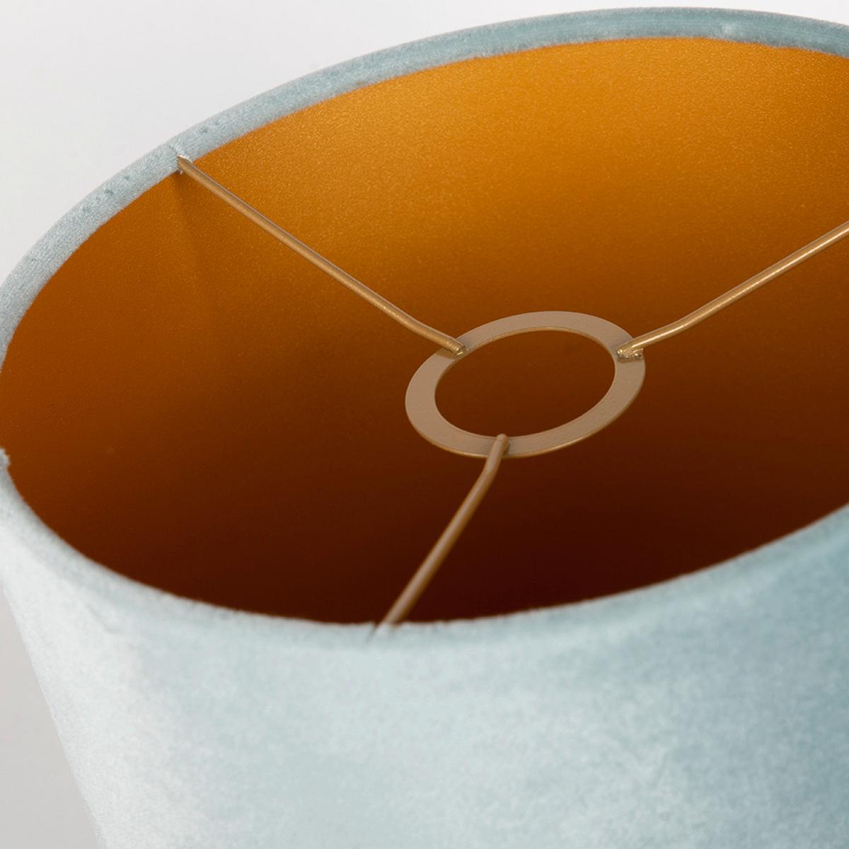 ABAŻUR CL2525H23-VELOUR - jasnoniebieski, Basics, metal/tkanina (25/23cm)