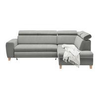 Ecksofa Lugo Grau - Grau, MODERN, Holz/Kunststoff (266/98/205cm) - Mömax