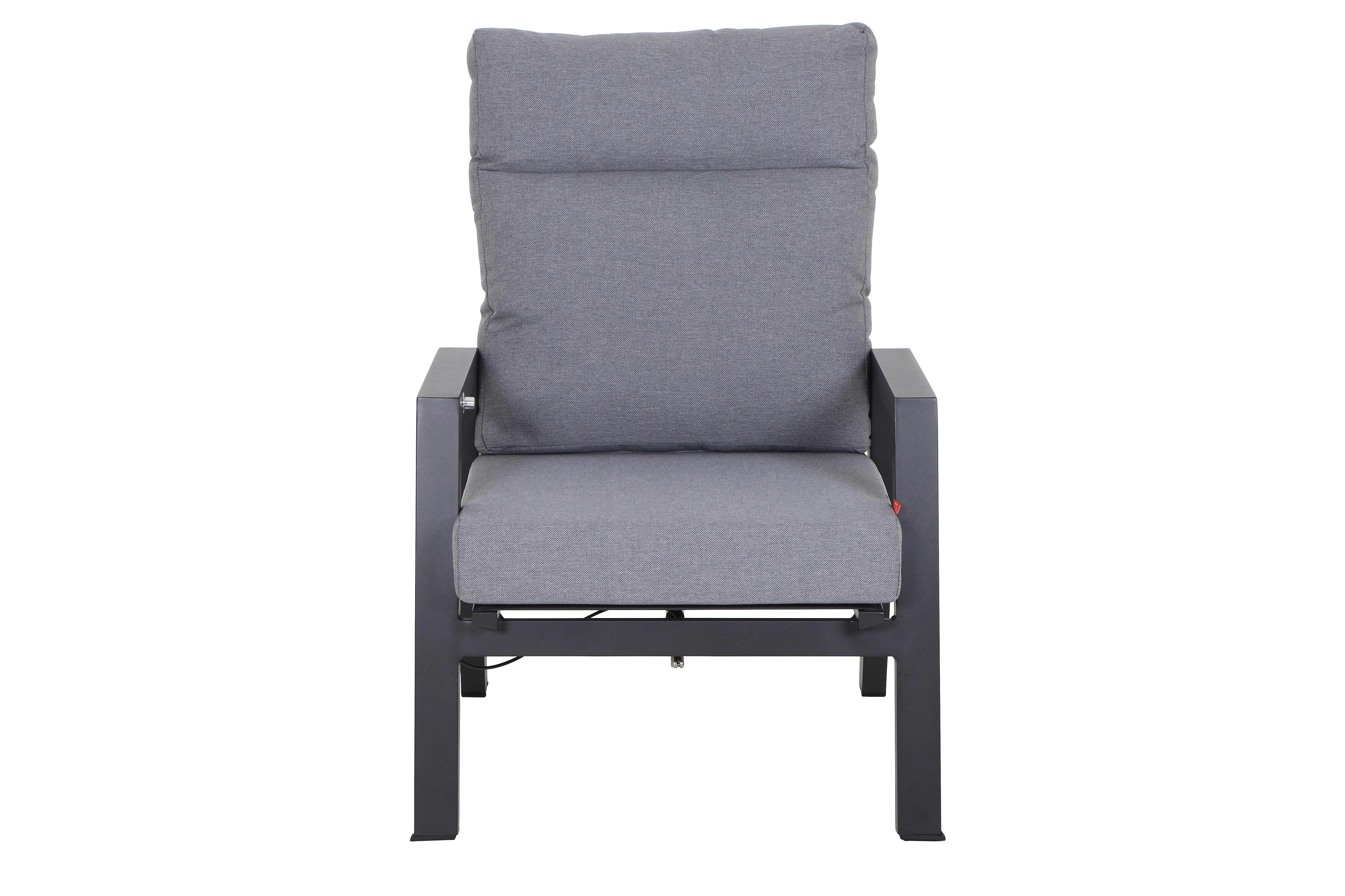 Loungesessel J04048 Anthrazit - Dunkelgrau/Anthrazit, Basics, Kunststoff/Textil (72,5/99/82,5cm) - Siena Garden