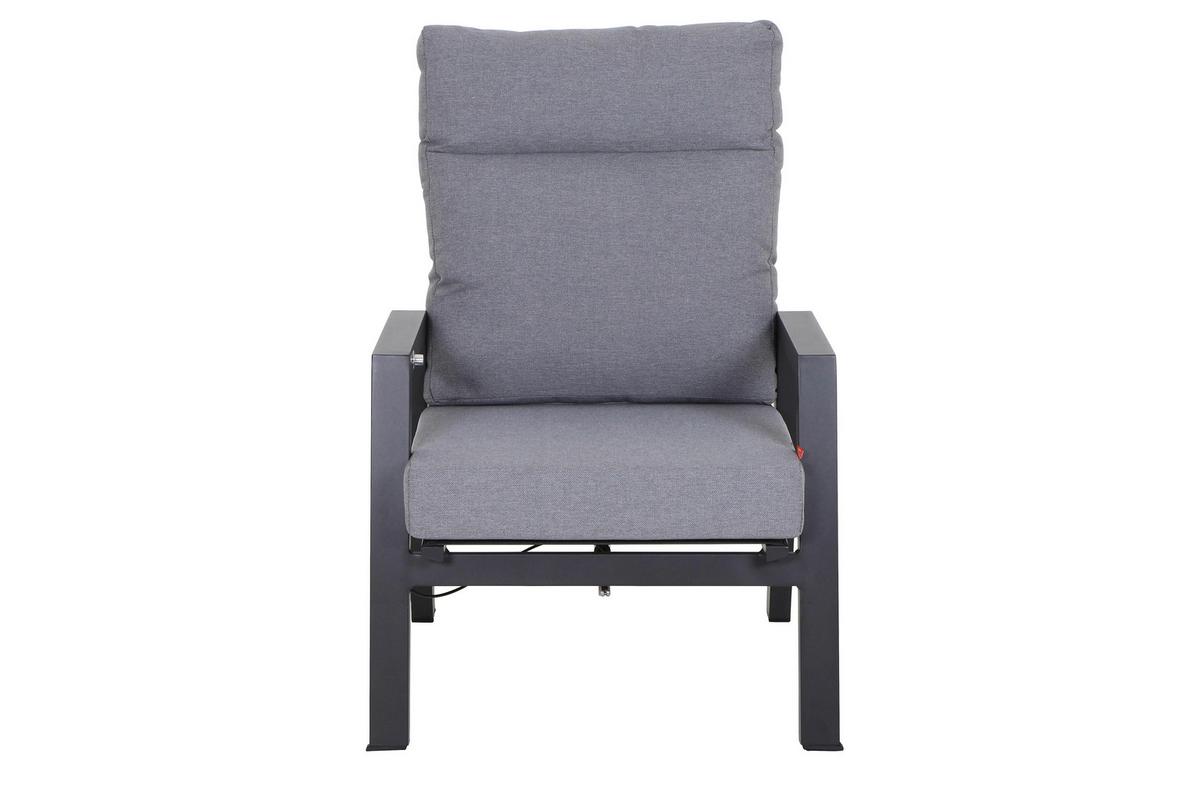 Loungesessel J04048 Anthrazit - Dunkelgrau/Anthrazit, Basics, Kunststoff/Textil (72,5/99/82,5cm) - Siena Garden