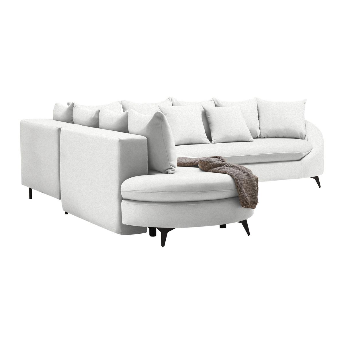 Ecksofa Axel Creme - Creme/Schwarz, MODERN, Textil/Metall (250/87/291cm) - Mömax