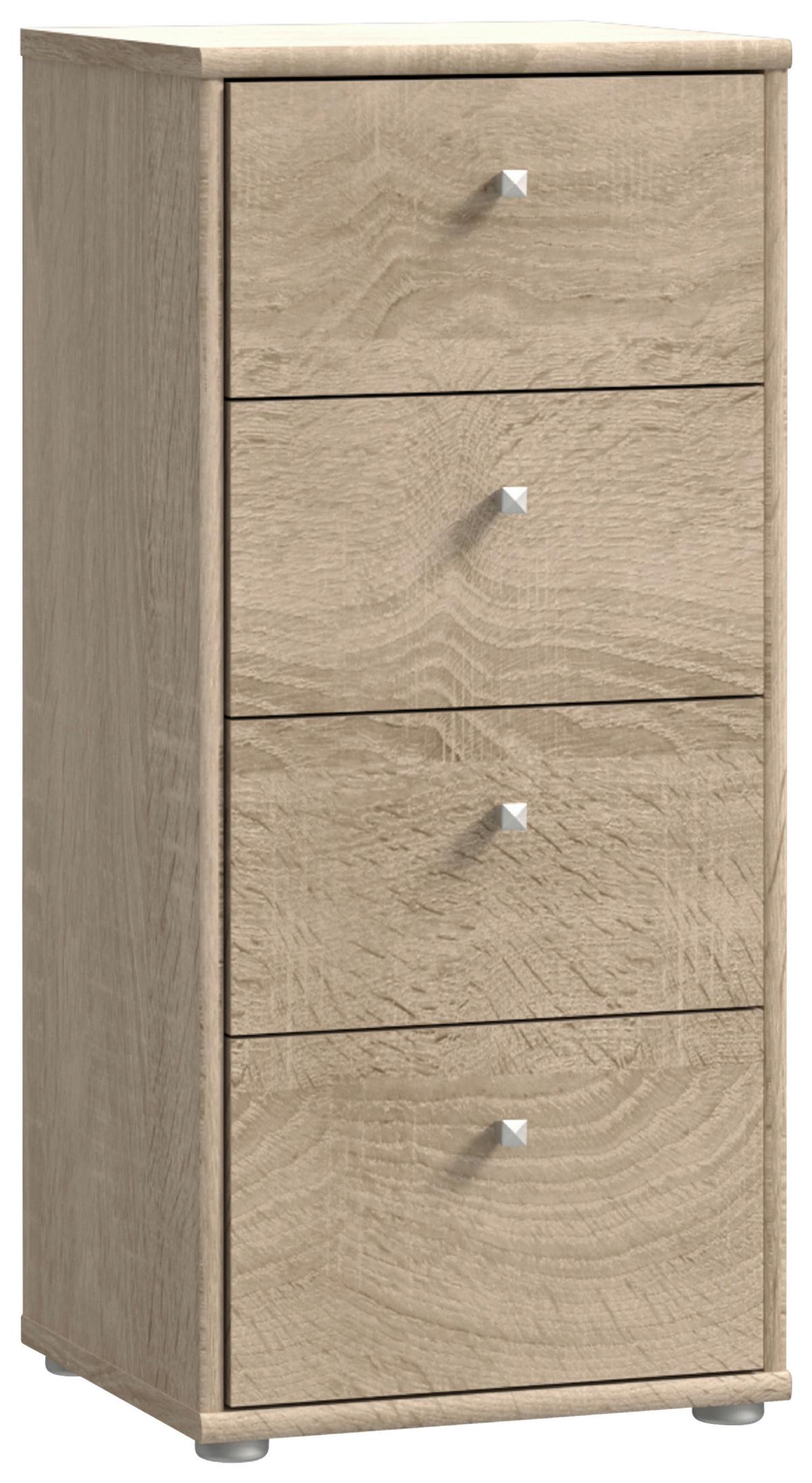 Komoda Tempra 2, Barva Hrasta - barve hrasta/hrast sonoma, Basics, umetna masa/leseni material (38,6/85,5/34,8cm) - Mömax