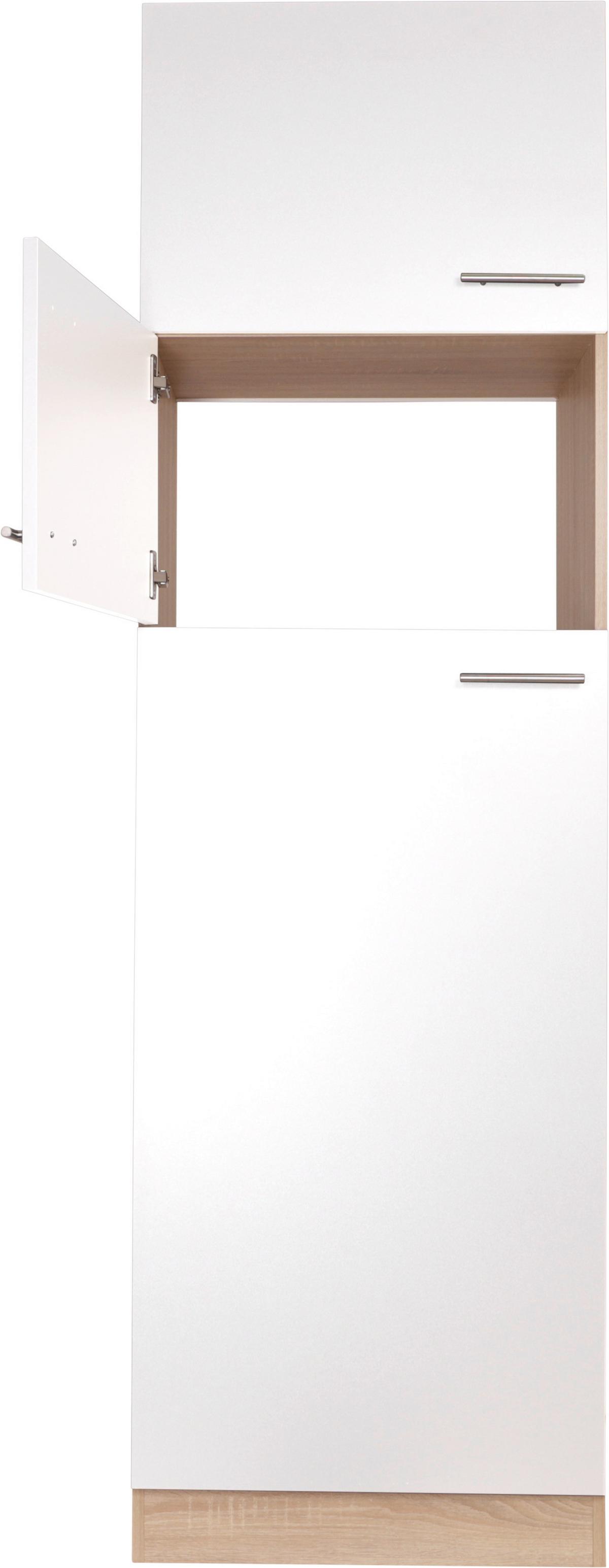 Omara Za Vgradno Napravo Merle, Barva Hrasta, Bela - srebrne barve/barve hrasta, Basics, kovina/leseni material (60/200/60cm) - Respekta