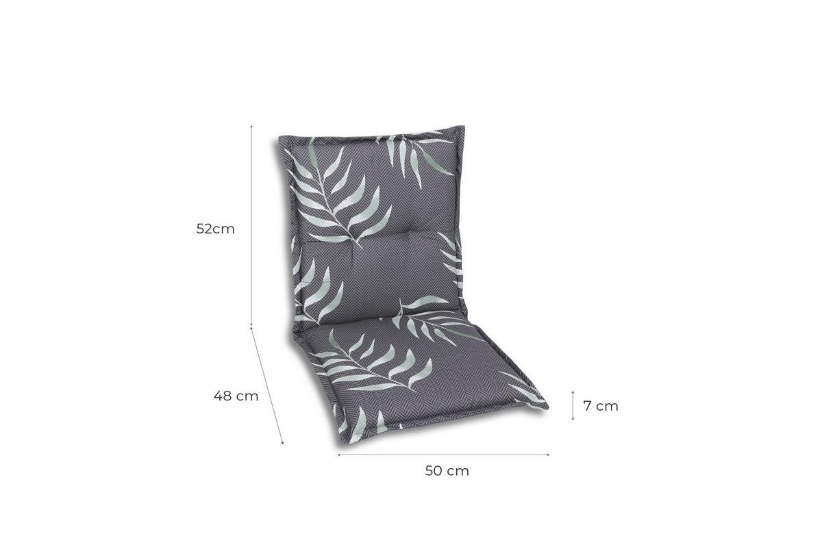 Sesselauflagenset Anthrazit, 4-teilig - Anthrazit, Basics, Textil (50/7/100cm)