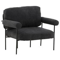 SESSEL TILLBERGA X JOSEFIN LUSTIG - Schwarz, Design, Kunststoff/Textil (95/83/87cm) - Livetastic