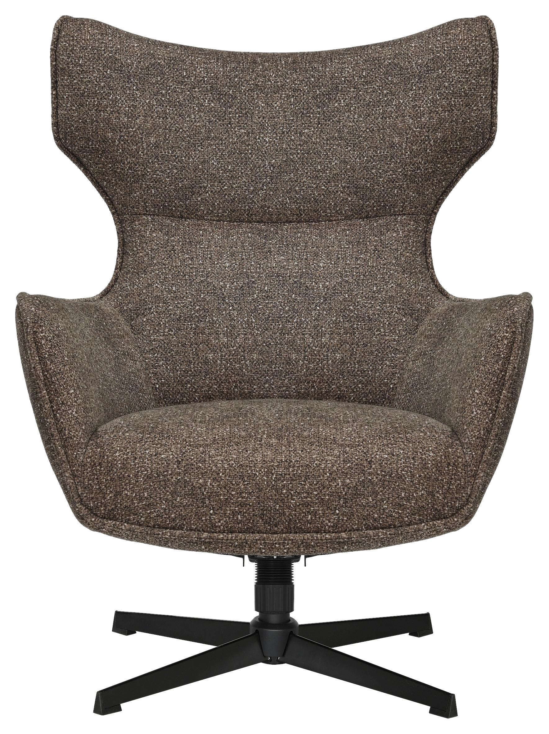 Fotel Flavio - szürkésbarna, Modern, textil/fém (74/98/83cm) - Mömax