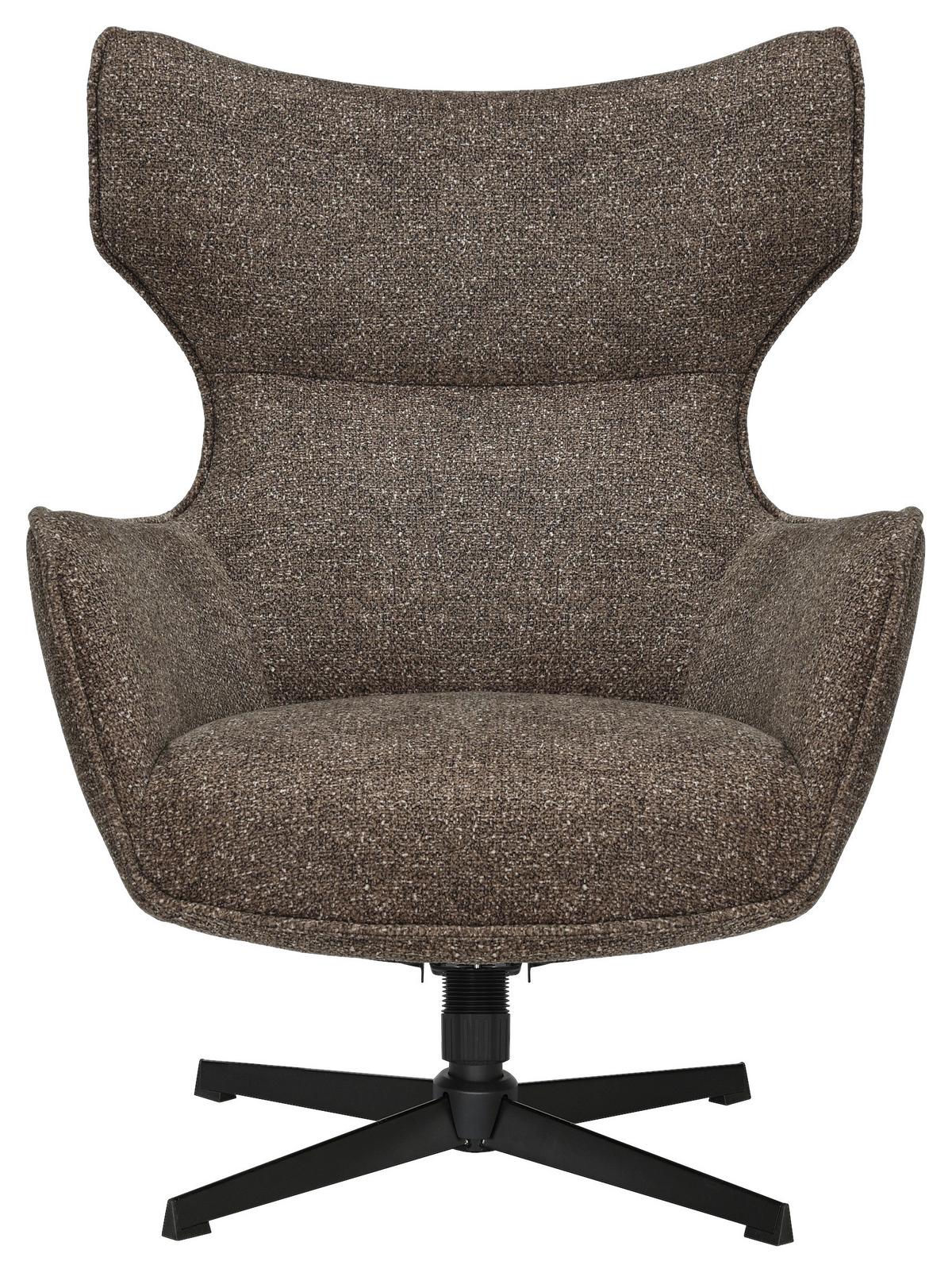 Fotelj Flavio, Sivorjava - črna/sivorjava, Moderno, kovina/tekstil (74/98/83cm) - Mömax