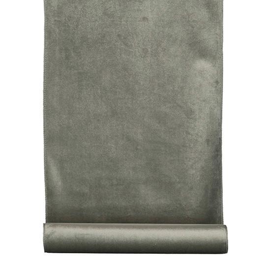 Dekostoff Samt in Silberfarben ca. 35x180cm - Silberfarben, Textil (35/180cm) - Modern Living
