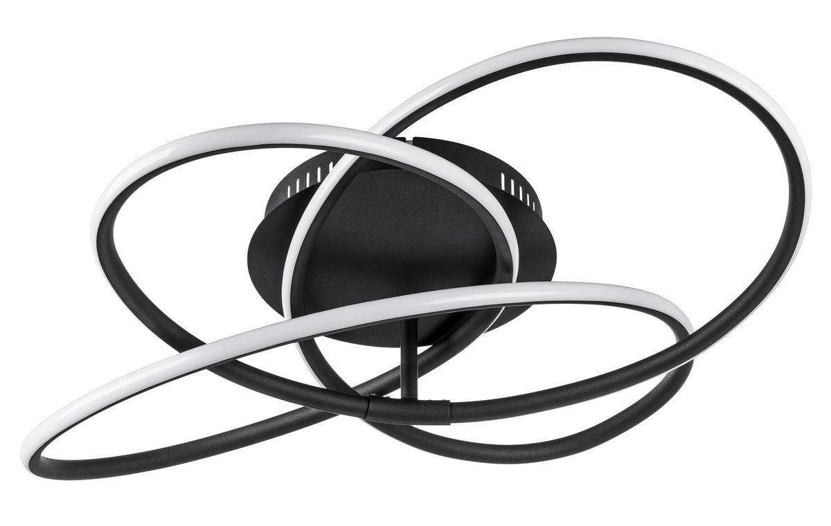 LED-DECKENLEUCHTE 67201S-30  PANDA - Weiss/Opal, Design, Kunststoff/Metall (60/12,7cm) - Globo