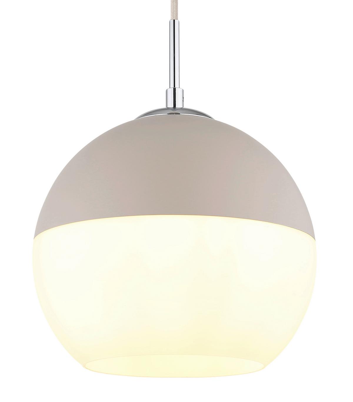 Svjetiljka Viseća 15999h1  Ragusa - bijela/boje pijeska, Design, staklo/metal (25/120cm) - Globo