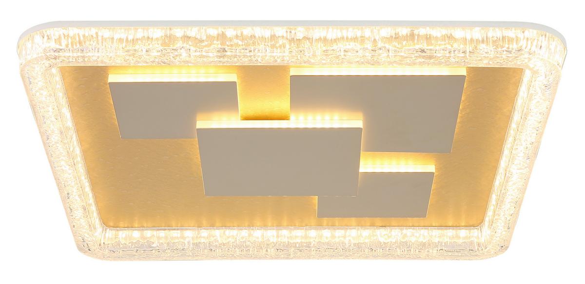 Led-deckenleuchte 48476-40 Loraine - Klar/Weiss, Design, Kunststoff/Metall (48,8/48,8/7cm) - Globo