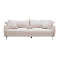 Bigsofa Kiss in Weiß - Chromfarben/Weiß, MODERN, Holzwerkstoff/Textil (241/90/117cm) - Mömax