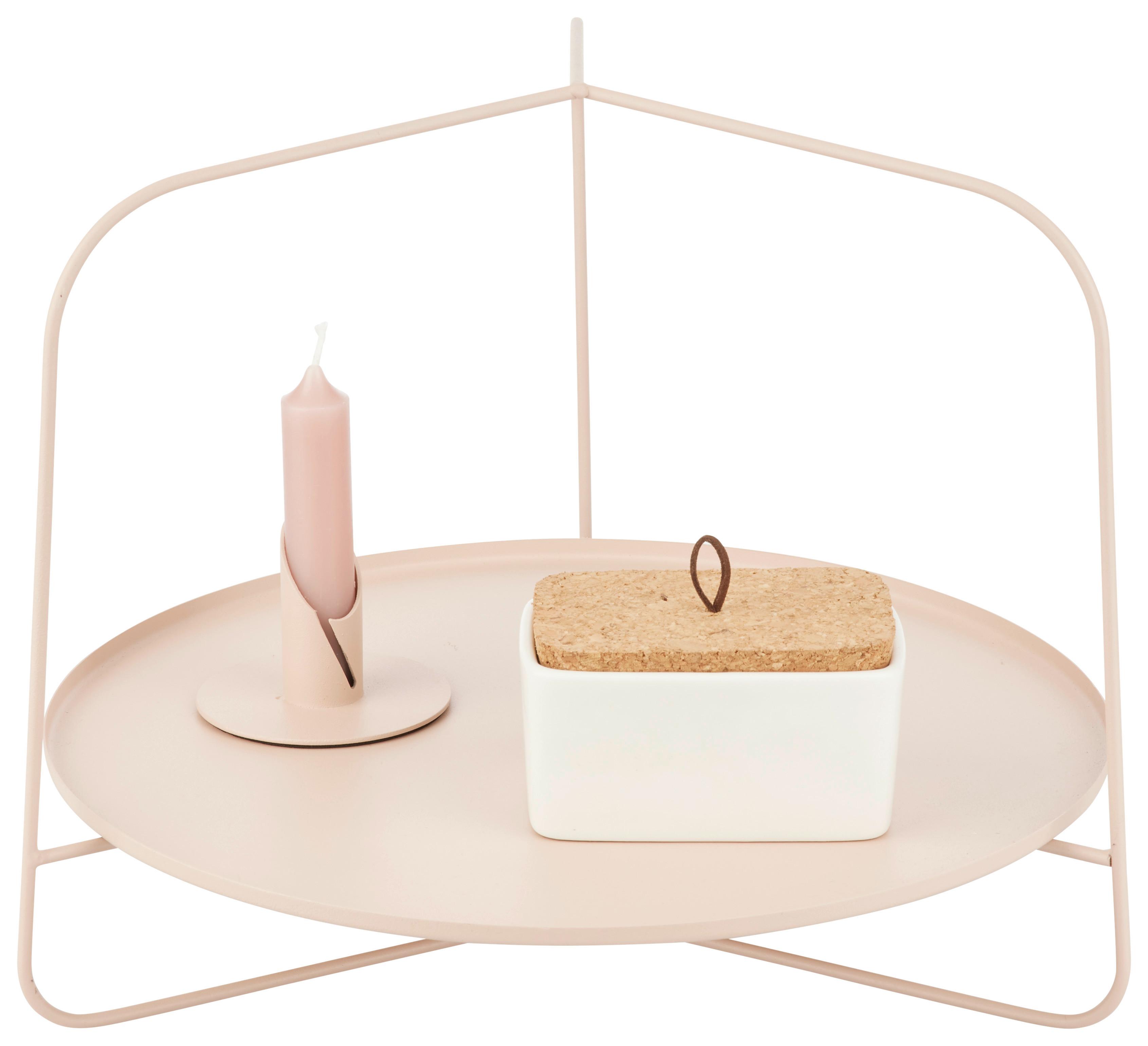 Kerzentelle Mirja in Rosa - Rosa, Konventionell, Metall (33/27cm) - Modern Living