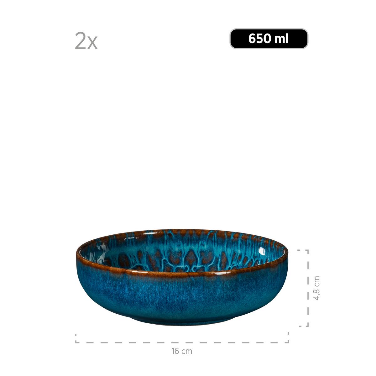 KOMBISERVICE TRAD. TILES BLAU - Dunkelblau, Basics, Keramik - Mäser