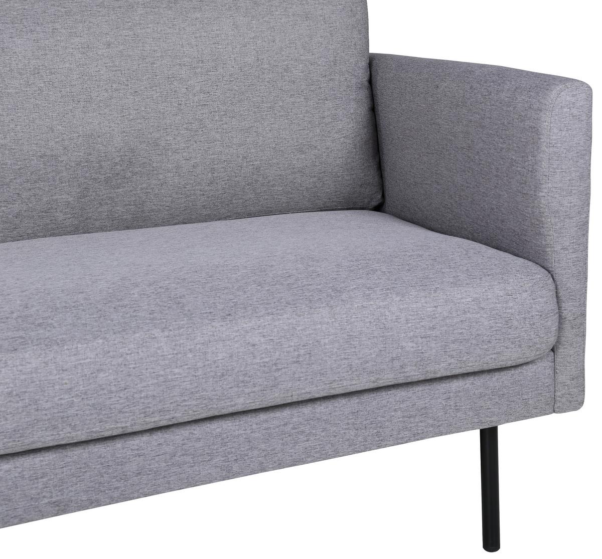 3-SITZER-SOFA ZOOM - Schwarz/Grau, Design, Textil/Metall (260/78/80cm) - Livetastic