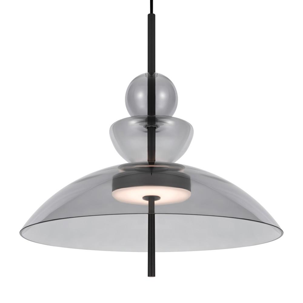 PENDELLEUCHTE BANGKOK - Schwarz/Grau, Modern, Glas/Metall (40/68cm) - MAYTONI