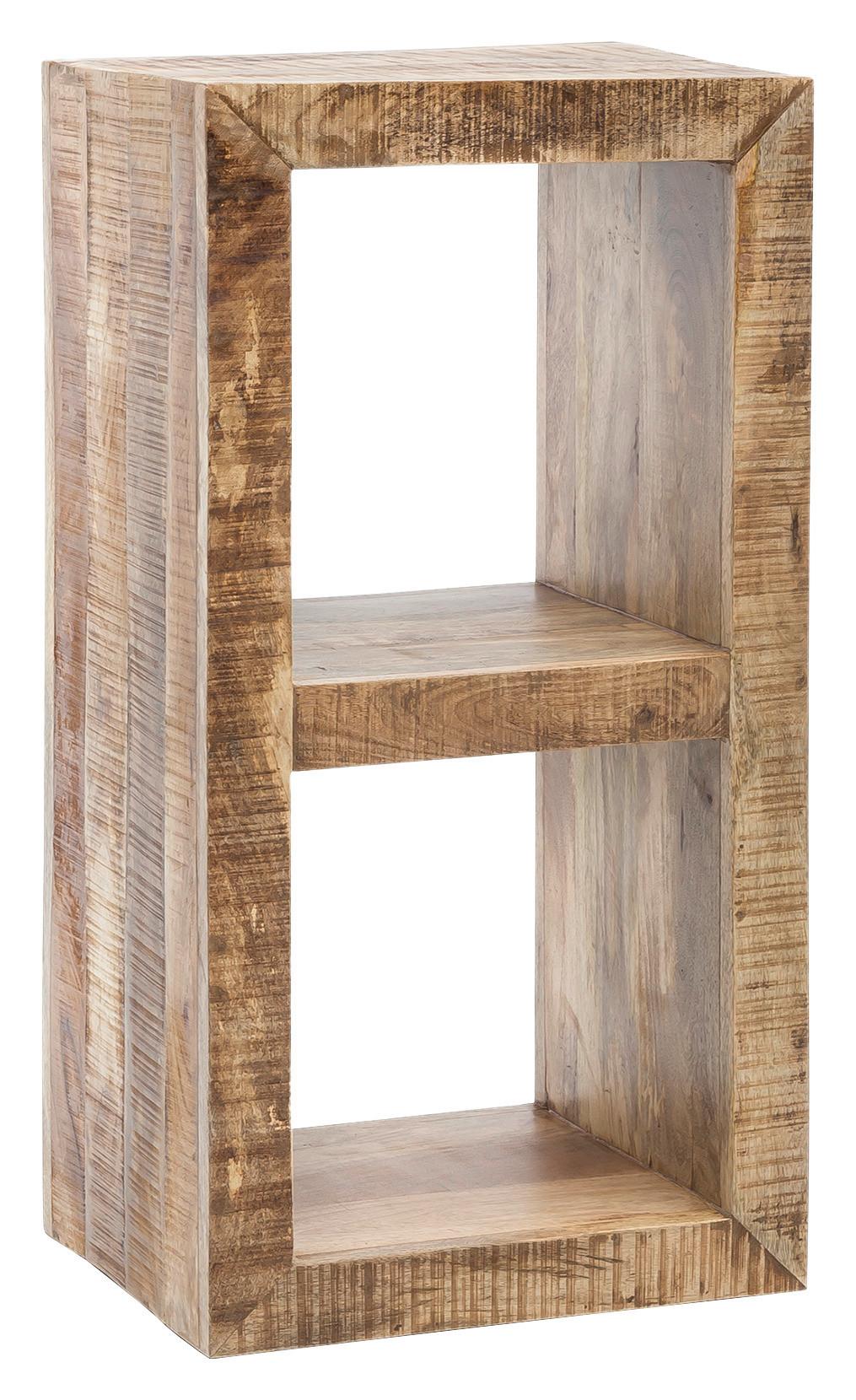 Standregal "Rustica", aus Mango - Braun, Design, Holz (45/90/35cm) - MID.YOU