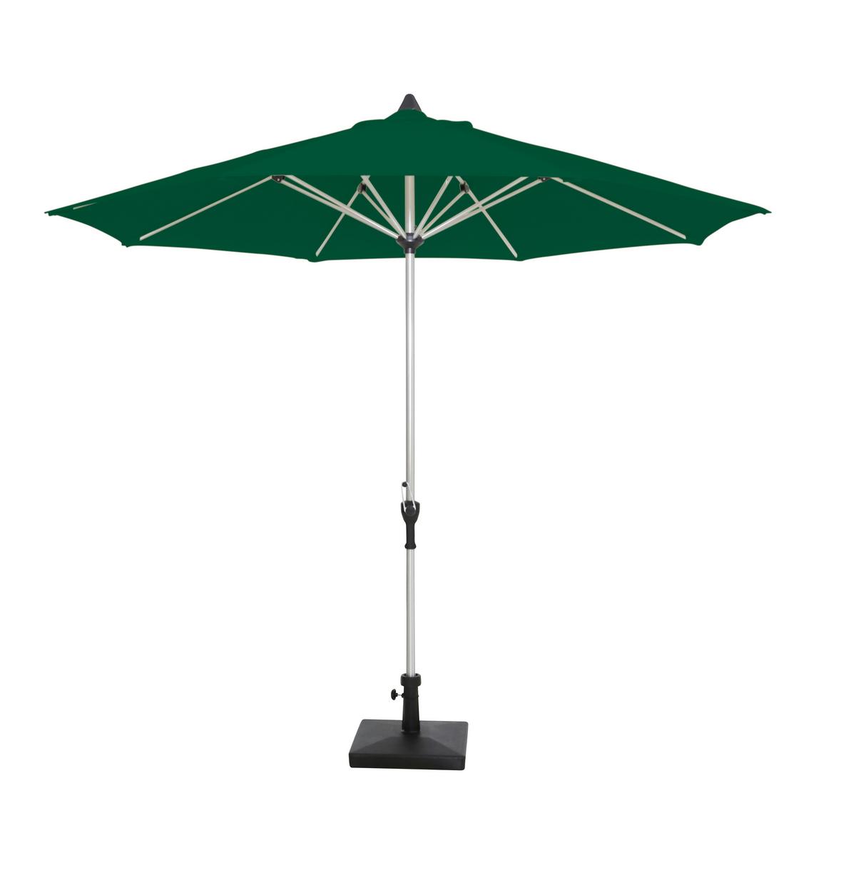 Senčnik Acapole, Temno Zelena, 300 Cm - platinaste barve/temno zelena, Basics, kovina/tekstil (300cm) - Gardenson
