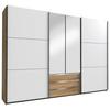DULAP USI CULISANTE MAGIC - argintiu/alb, Modern, sticlă/material pe bază de lemn (300/216/65cm) - Premium Living