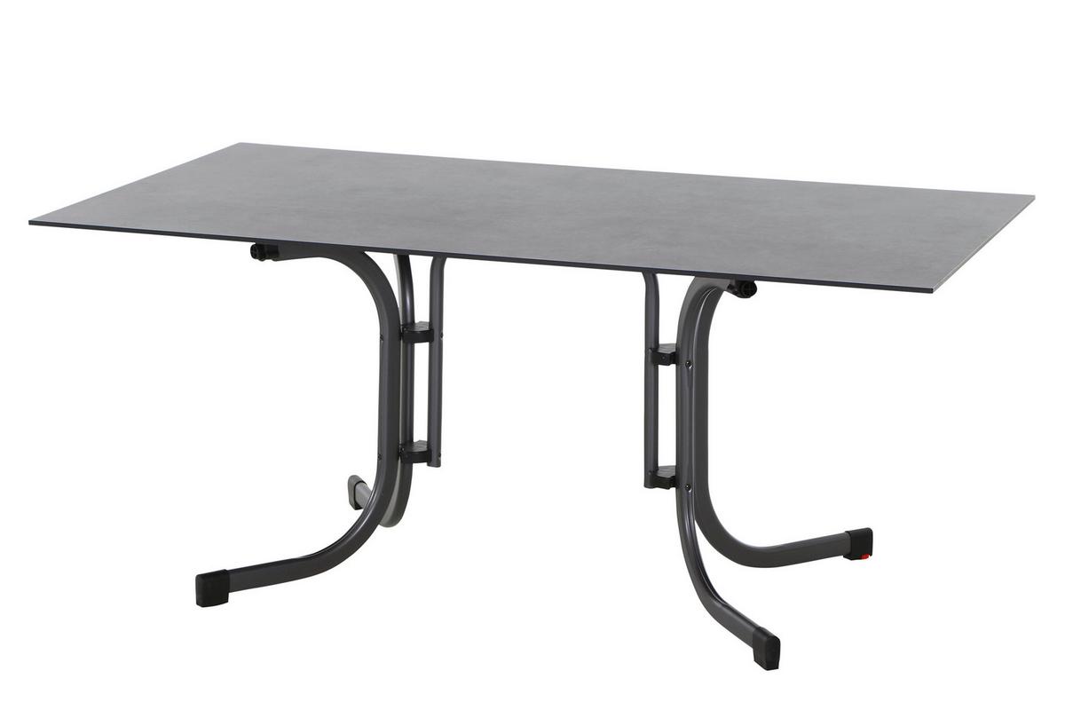 GARTENKLAPPTISCH K95703 - Anthrazit, KONVENTIONELL, Holzwerkstoff/Kunststoff (160/90/71cm) - Siena Garden