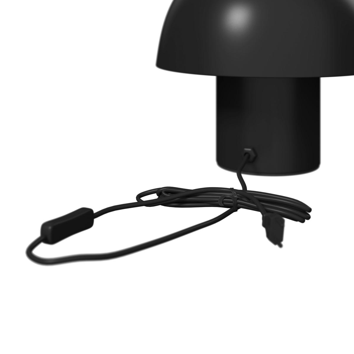 Tischleuchte Carla Schwarz max. 40 Watt - Schwarz, MODERN, Metall (22,5/22cm) - Bessagi Home