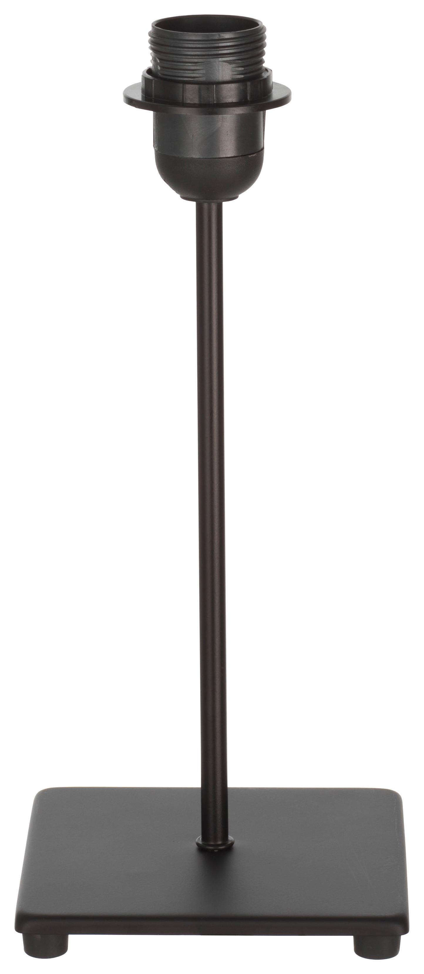 Leuchtenfuß Inna in Schwarz max. 60 Watt - Schwarz, Metall (32cm) - Modern Living