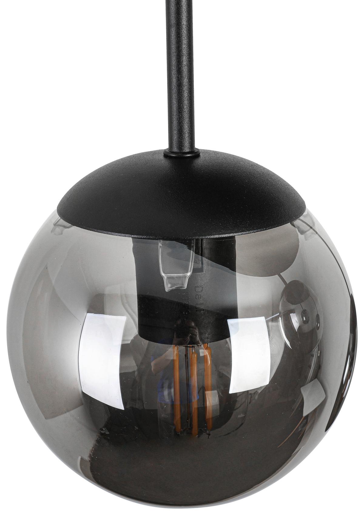 LAMPA SUFITOWA SUSI - czarny/kolor chromowy, Trend, tworzywo sztuczne/metal (35,5/36/38cm) - Novel