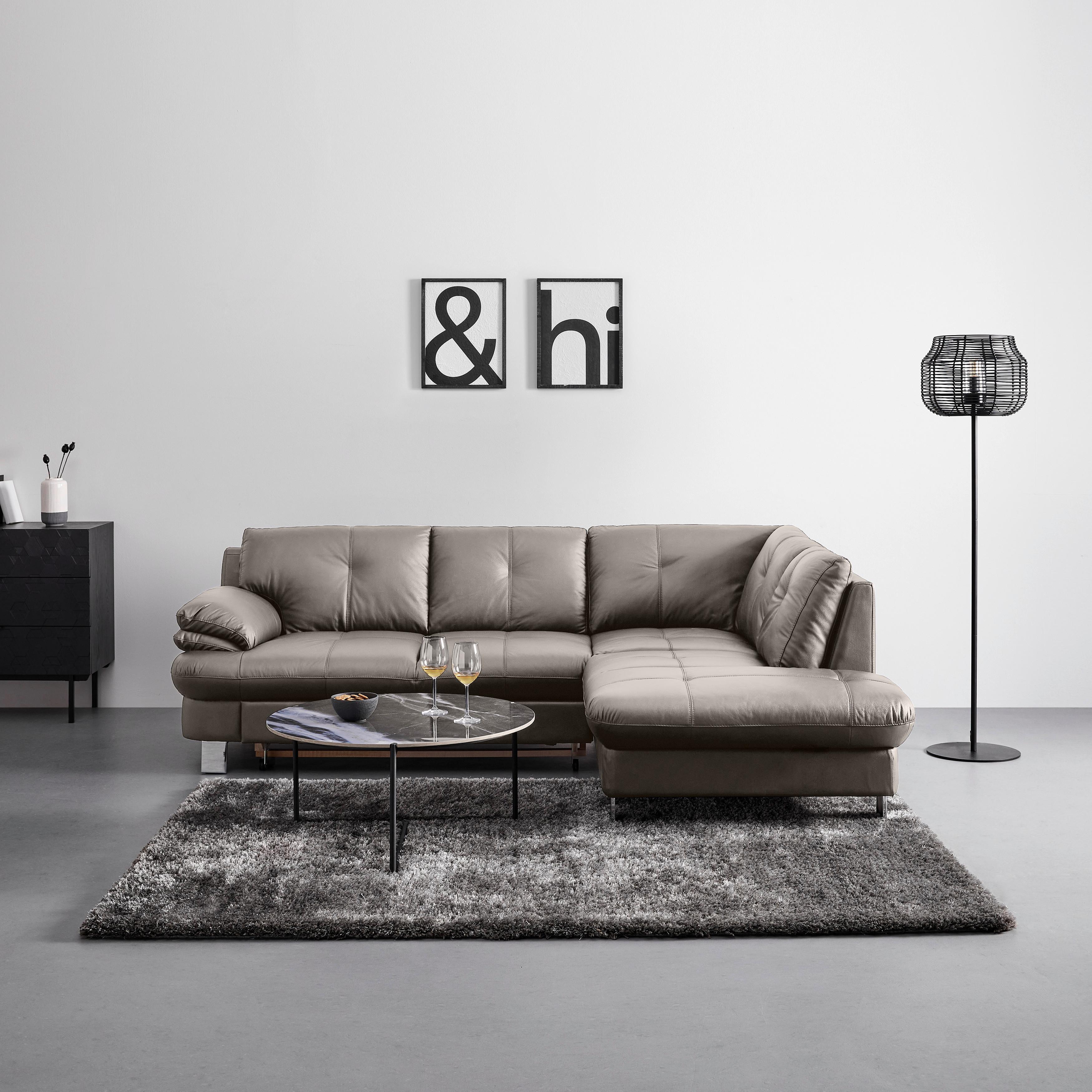 Sedežna Garnitura Bernadette Ii - siva/krom, Moderno, kovina/tekstil (247/82/185cm) - Bessagi Home