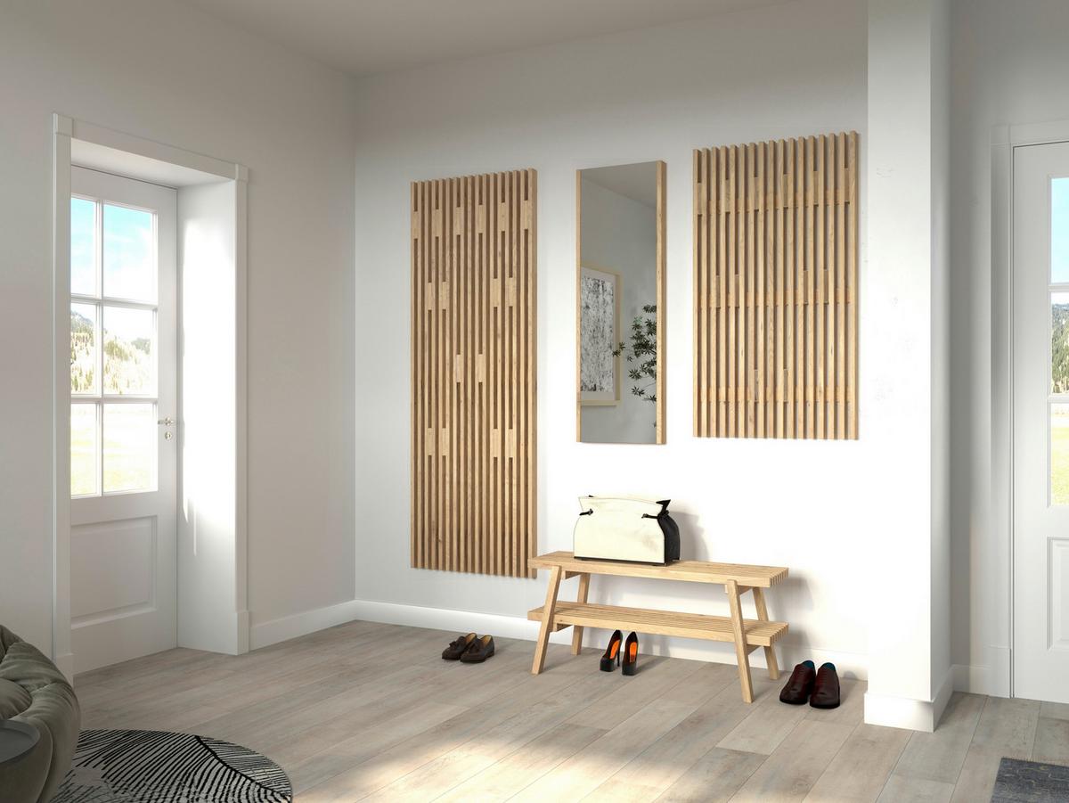 SIEDZISKO DO PRZEDPOKOJU STUDIOLINE - kolor dębowy, Natur, drewno (100/45/40cm) - Linea Natura