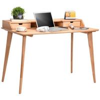 BIURKO STUDENT -LINEA NATURA- - kolor bukowy/buk twardzielowy, Design, drewno (120/65/84,50cm) - Linea Natura