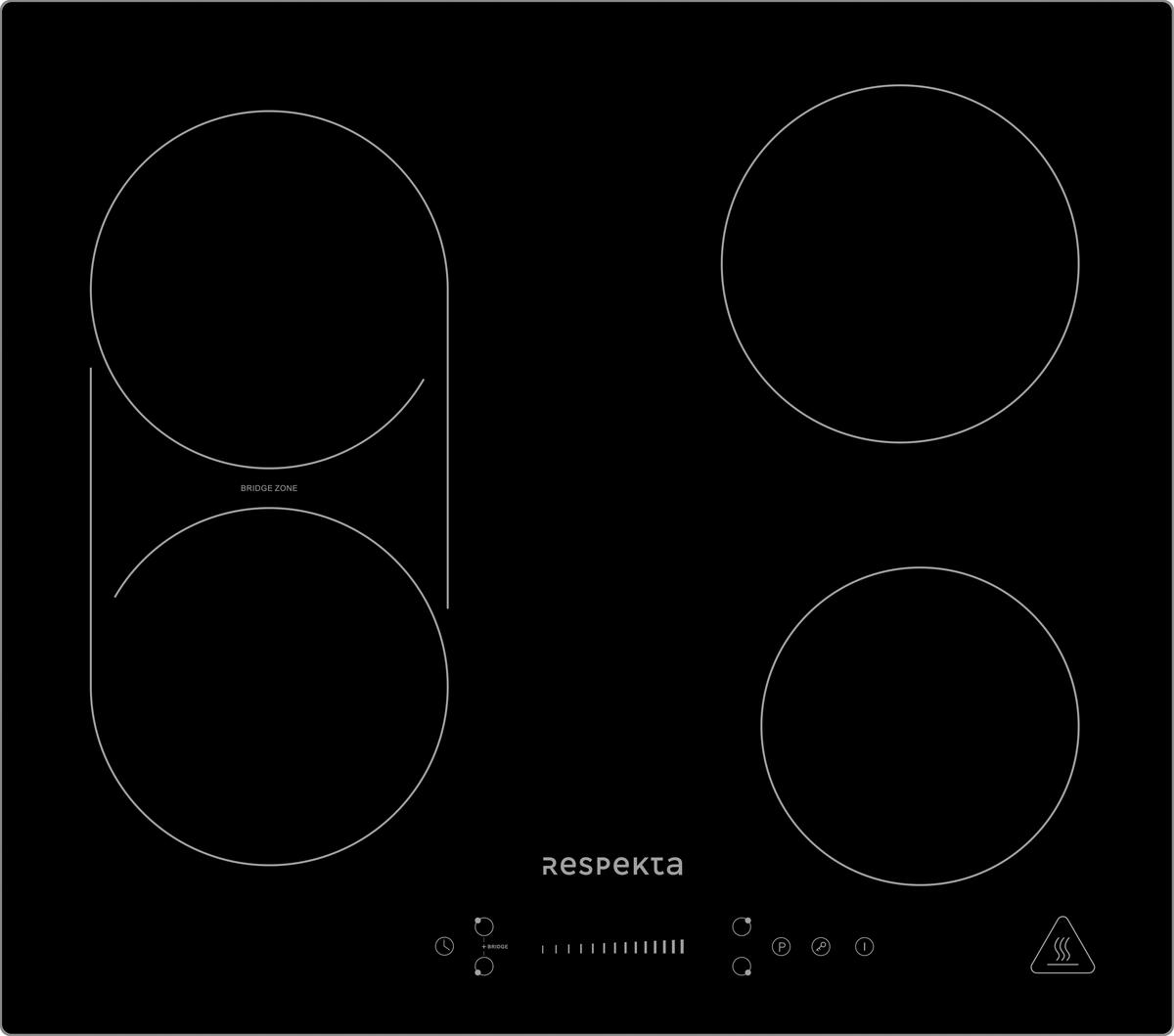 Indukcijska Kuhalna Plošča Respekta, 59x52cm - črna, Trend, kovina/steklo (59/6/52cm) - Respekta