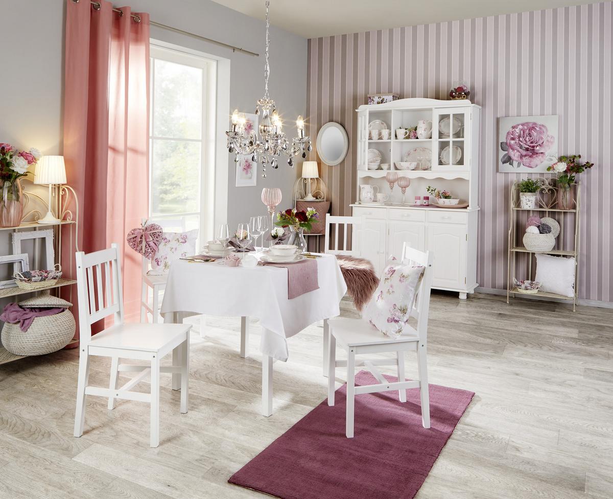 Kredenca Siena, Bela, Masiven Bor - bela, Trendi, les (130/198/43cm) - MID.YOU