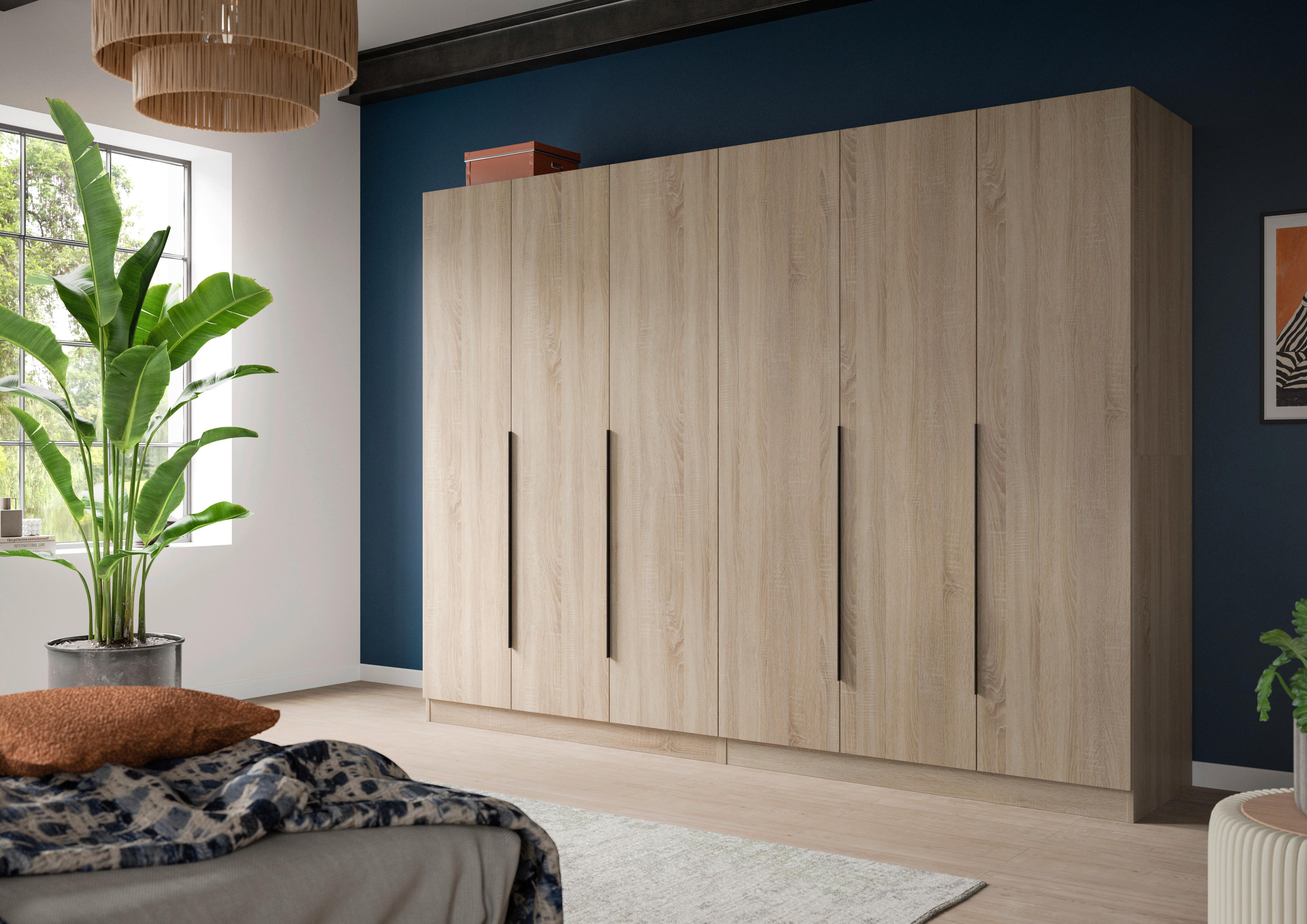 Drehtürenschrank KOPENHAGEN ca.240x181x52cm Sonoma Eiche - Sonoma Eiche, MODERN, Holzwerkstoff (240/181cm) - MID.YOU