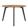 MATBORD ELIAN - svart/ekfärgad, Modern, metall/trämaterial (120/120/76cm) - Bessagi Home