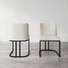 STOEL LIARA - Lichtgrijs/Zwart, Modern, Hout/Textiel (52/81,5/57cm) - Bessagi Home