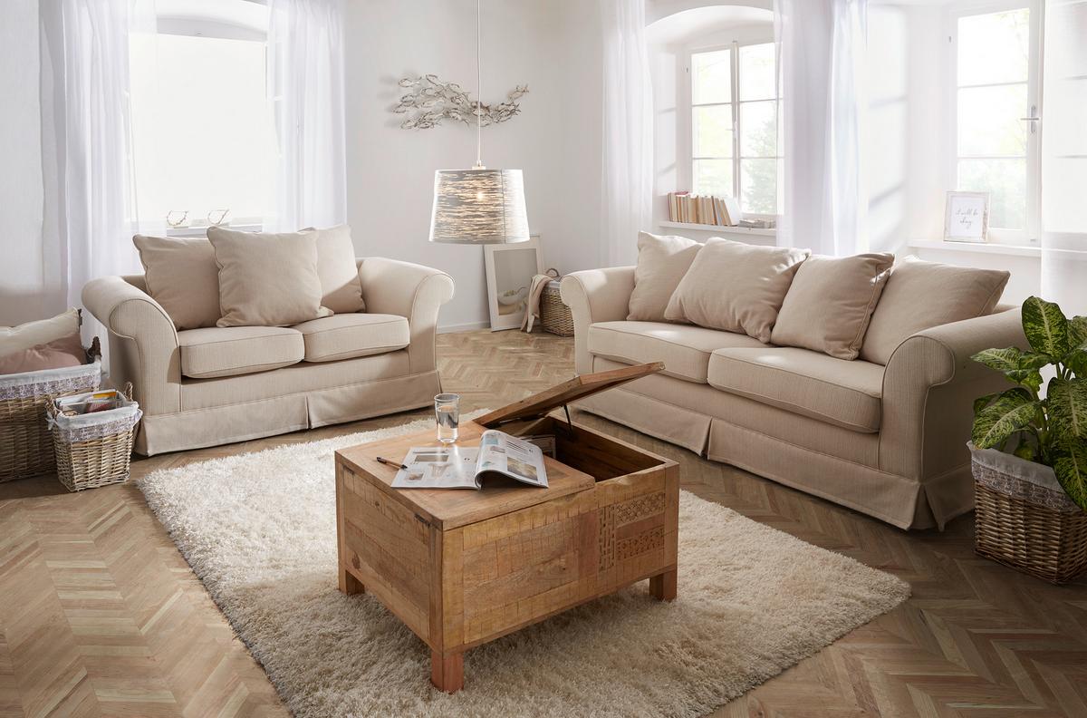 Dohányzóasztal Rusztikus Carl - natúr, Lifestyle, fa (75/60/45cm) - Zandiara