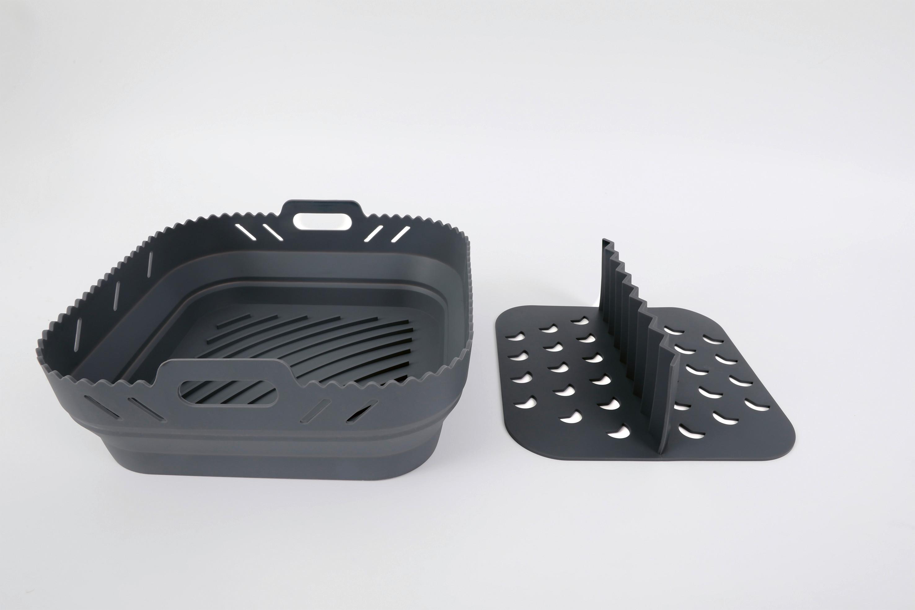 SILIKONFORM AIRFRYER HEIßLUFTFRITTEUSE - 4L - antracit, Klassisk, plast (21/21/8cm)