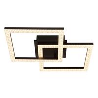 Stropna Led-svetilka Sapena, S Sijalko - črna/prozorno, Design, umetna masa (52,6/37,4/7,5cm) - Globo