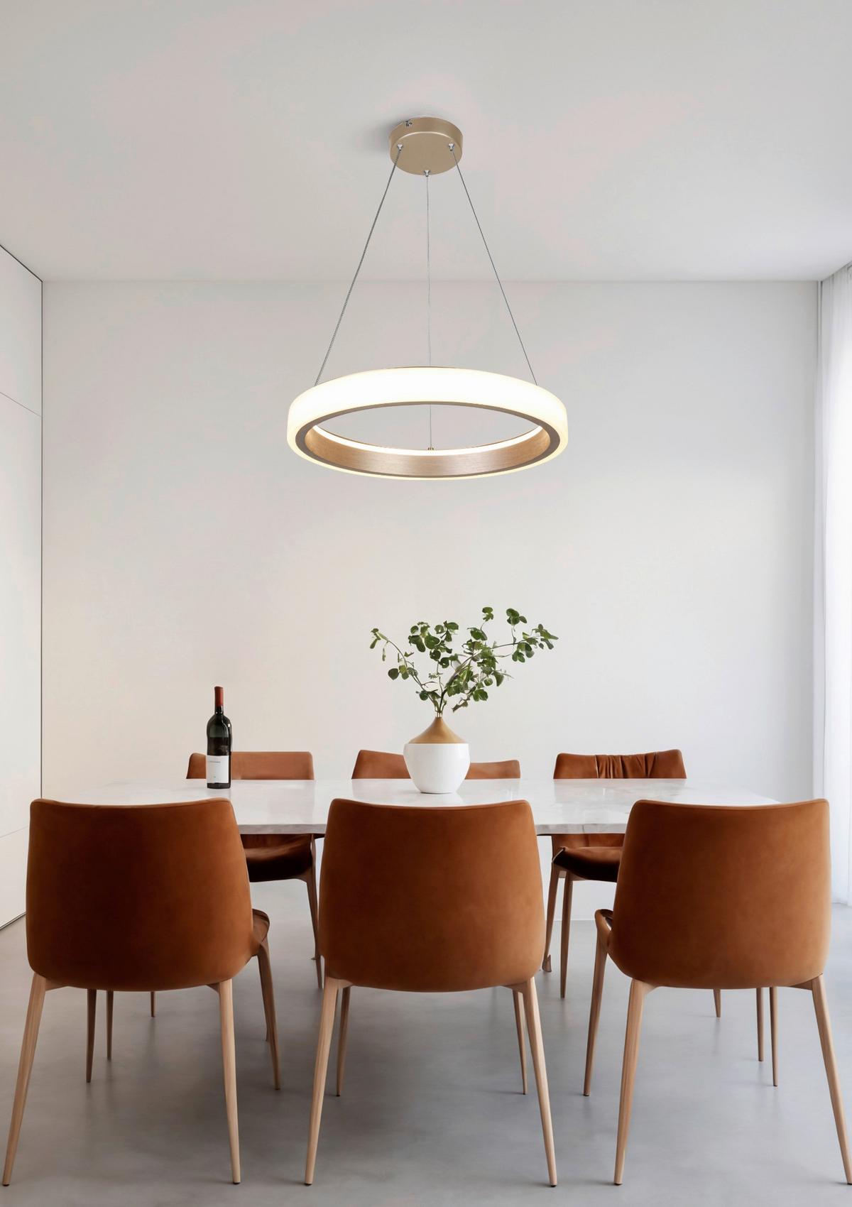 LAMPA WISZĄCA TERESA - biały/cappuccino, Trend, tworzywo sztuczne/metal (50/120cm) - Collet's Monde
