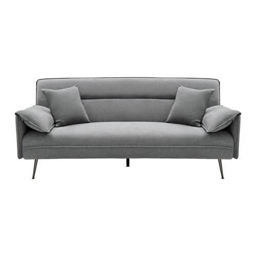 Schlafsofa Lana Grau Webstoff - Dunkelgrau/Grau, MODERN, Holz/Textil (199/89/95cm) - Bessagi Home