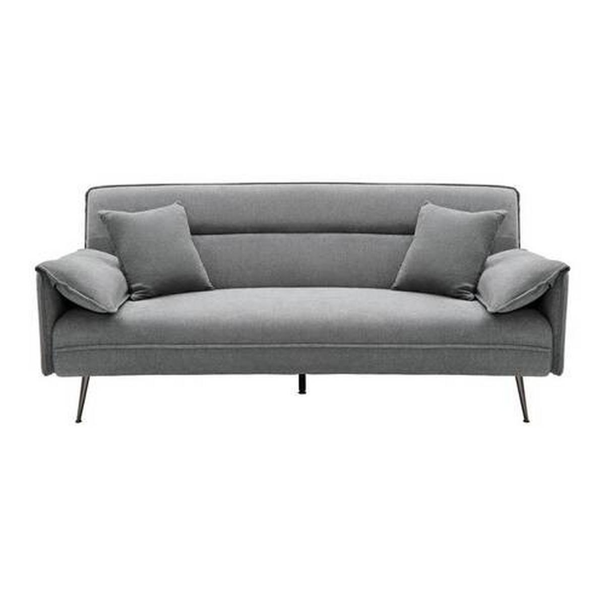Schlafsofa Lana Grau Webstoff - Dunkelgrau/Grau, MODERN, Holz/Textil (199/89/95cm) - Bessagi Home