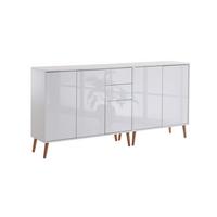 Sideboard Mailand Set 10 Weiß - Weiß Hochglanz/Weiß, MODERN, Holz/Holzwerkstoff (184,5/86/33cm) - MID.YOU