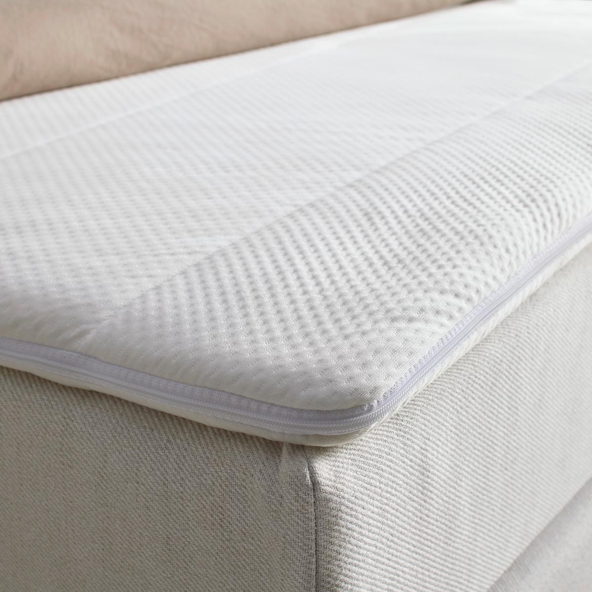 Boxspringbett Bari in Creme ca. 140x200cm - Creme/Schwarz, KONVENTIONELL, Textil/Metall (140/200cm) - Mömax