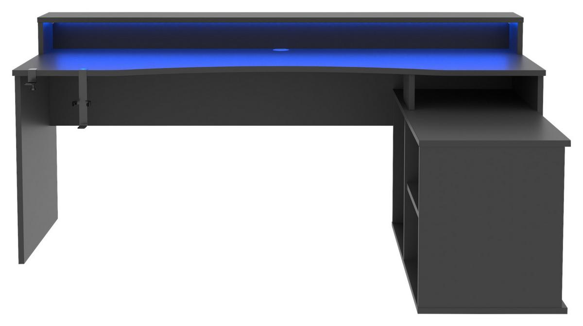 Gaming Miza Tezauer, Črna - črna, Moderno, kovina/umetna masa (200/125,4/91,1cm) - MID.YOU