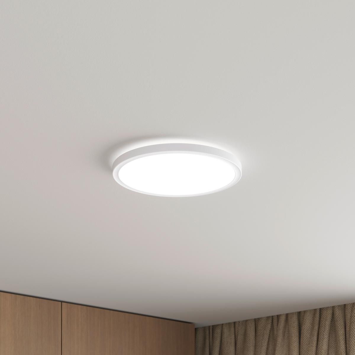 LAMPA SUFITOWA LED GIGA 8 *SBN* - biały, Basics, tworzywo sztuczne (29,3/2,8cm) - Novel
