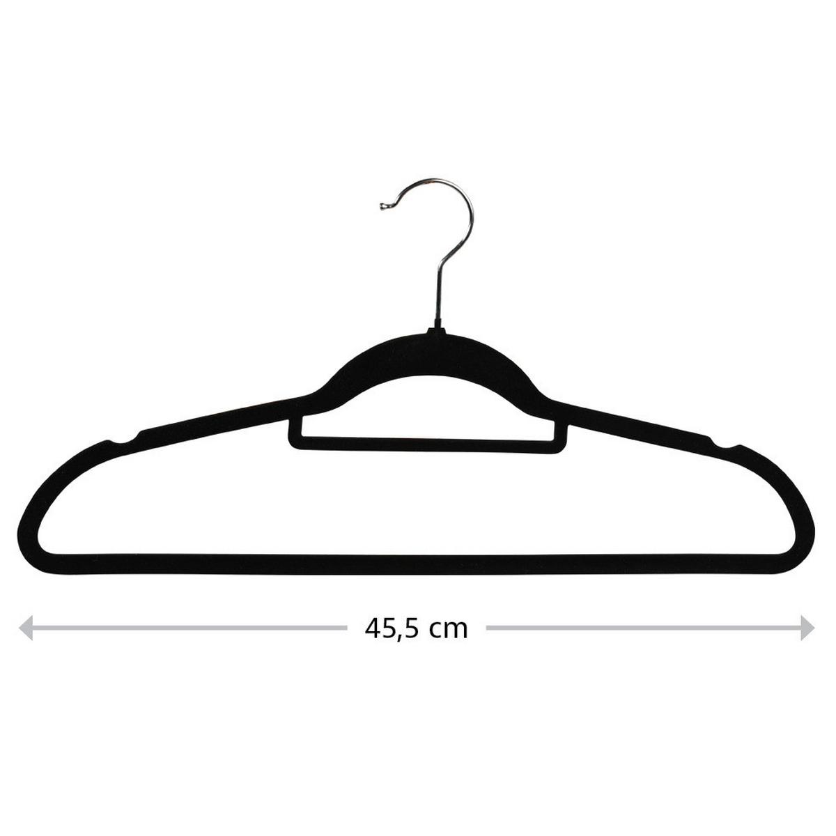 WIESZAK NA UBRANIA 16645 - czarny, Basics, tworzywo sztuczne (45.5/3.6/23cm) - Kesper