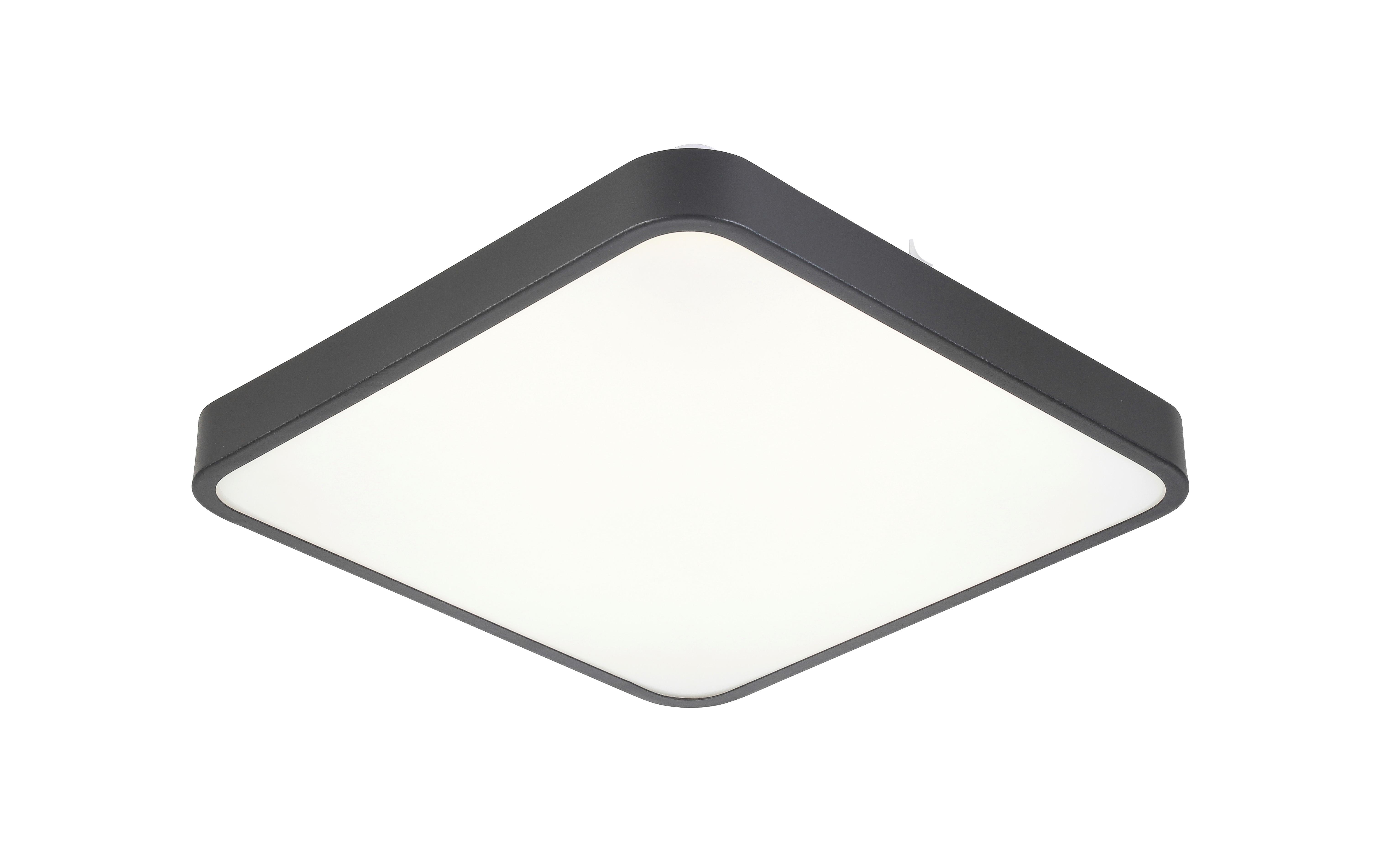 Plafonieră cu Led SHIRLEY1 - negru, Konventionell, plastic/metal (33.5/33.5cm) - Modern Living