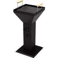 Faszenes Tölcsér Grill Garden Meister Gm2023 - fekete, műanyag/fa (43,5/38,5/84,5cm)