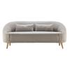 Trosed Jannike, Siva, Velur - siva, Moderno, tekstil/les (207/84/80cm) - Bessagi Home
