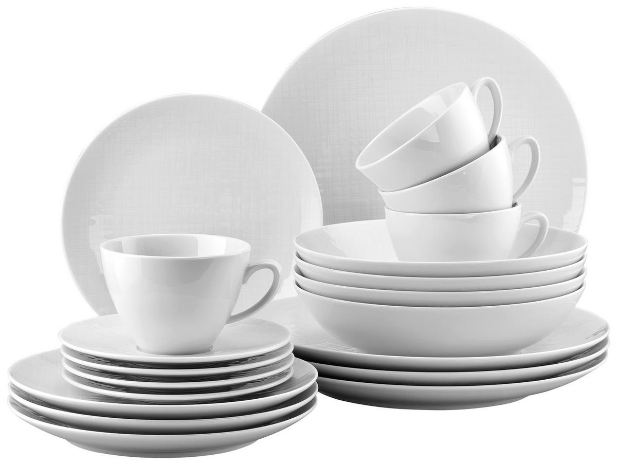 SERWIS OBIADOWO-ŚNIADANIOWY MESH ROSENTHAL - biały, Basics, ceramika - Rosenthal